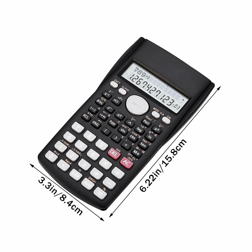 Calcolatrice scientifica Display LCD a 10+2 cifre Strumento matematico per studenti Calcolatrice con 240 funzioni di calcolo