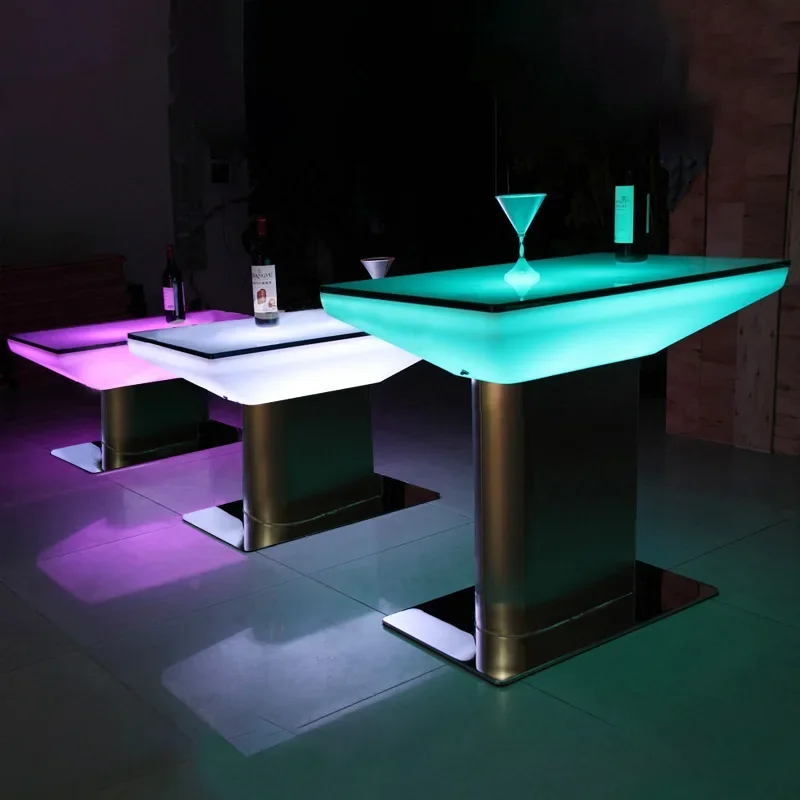 Creative bar coffee table, clear bar sofa, card seat, private room, illuminated table, chair, square bar, scattered table,