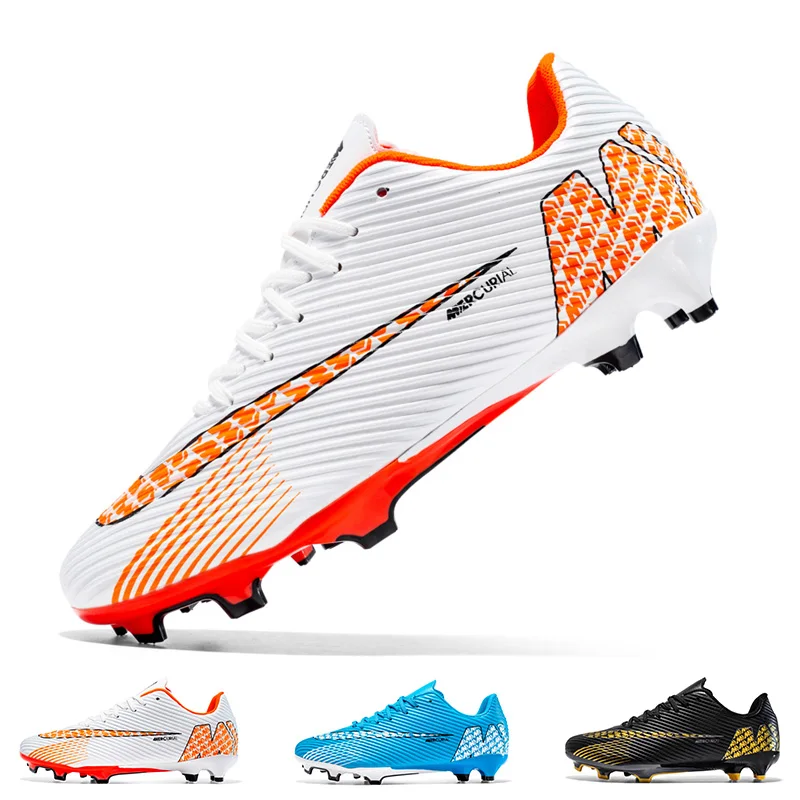 

2024 Men's Football Shoes Ag Tf Soccer Boot For Kids Boys Long Spikes Professional Field Soccer Cleats Anti Slip Free Shipping