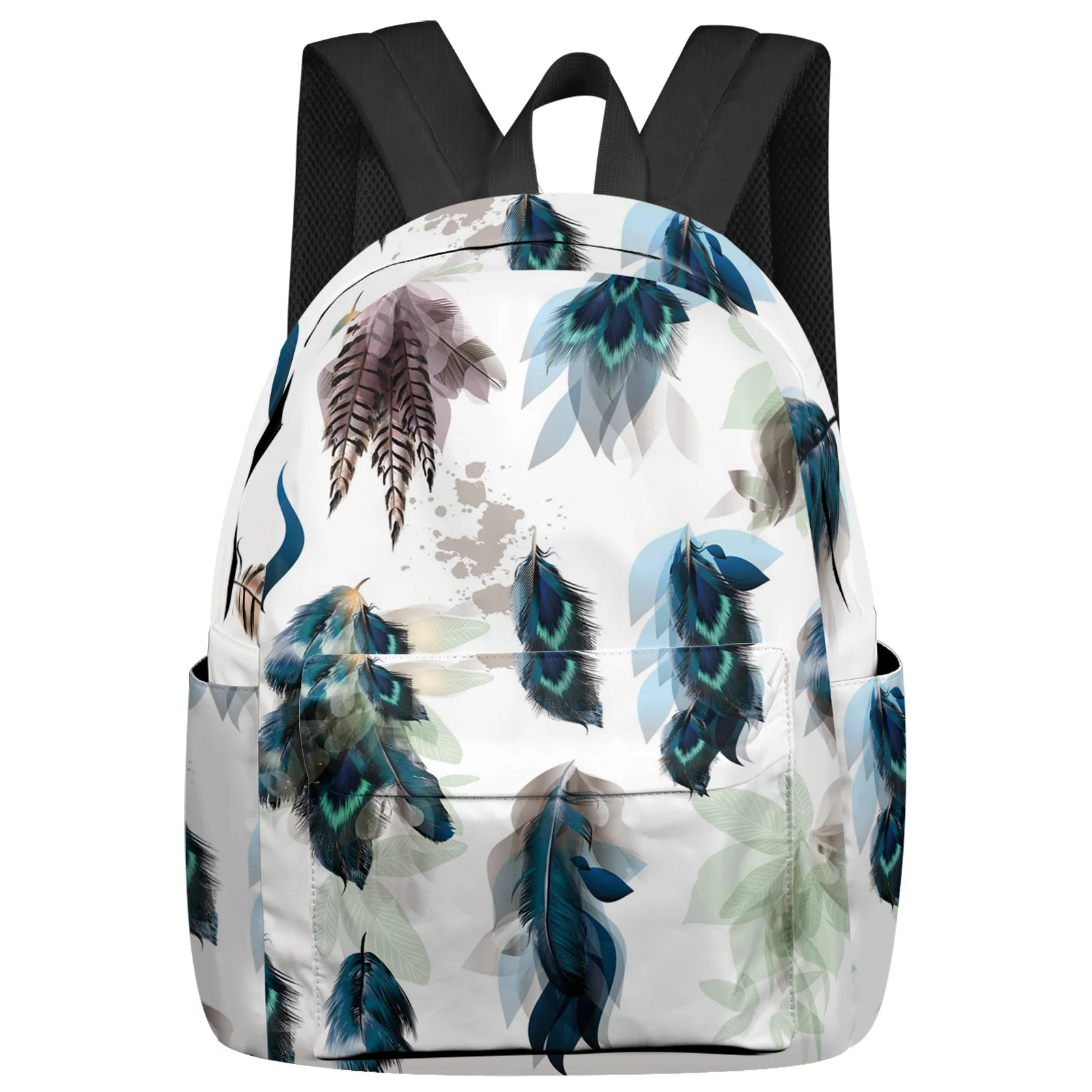 

Feather Beautiful Falling Feminina Backpacks Teenagers Student School Bags Laptop Backpack Men Women Female Travel Mochila