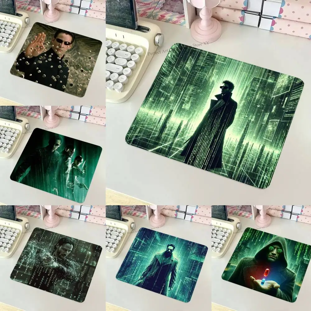 Movie The Matrix Has You Matrix Mousepad Small LockEdge Mouse Pad For Gamers Computer Desk Pad Rectangular Anti-slip Rubber