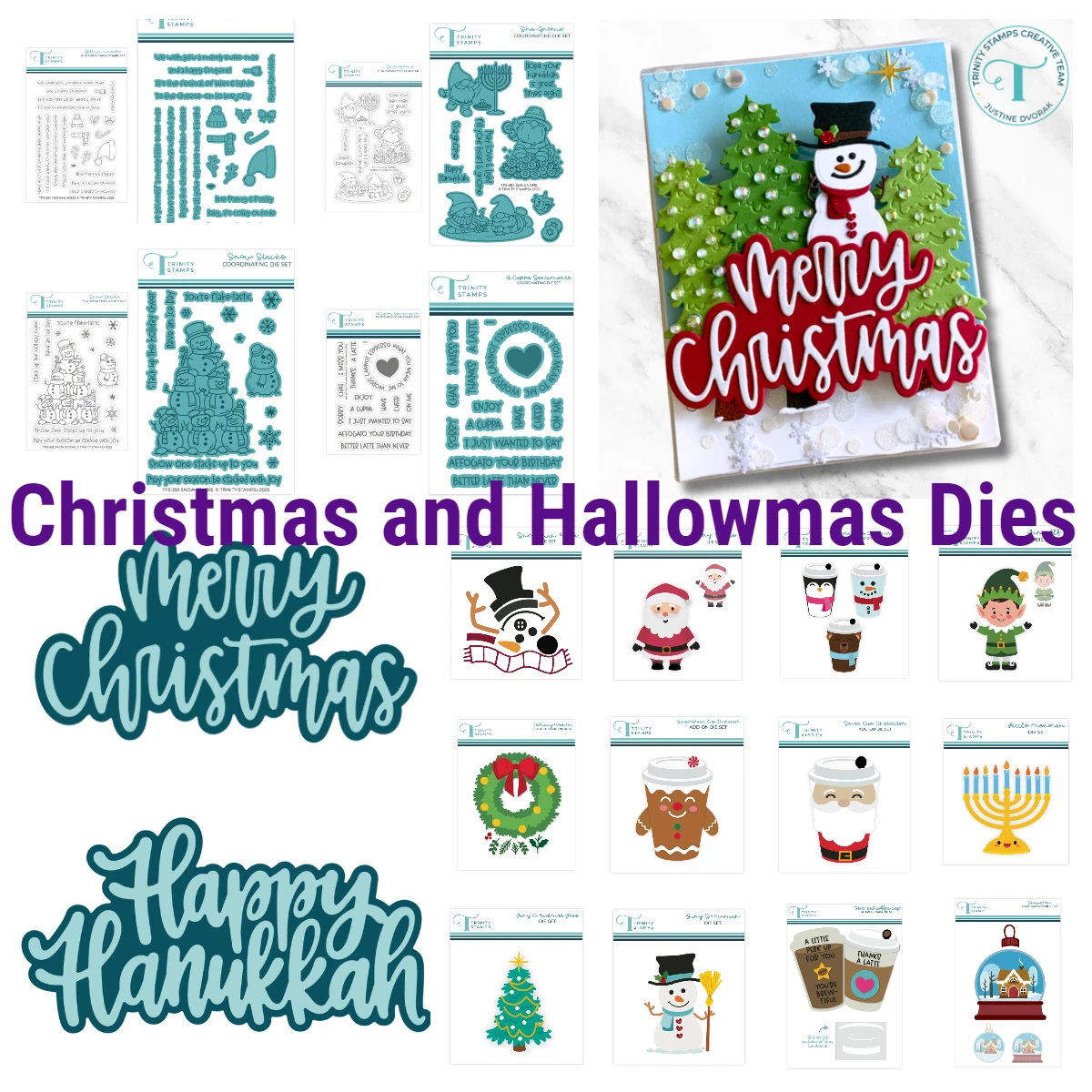 

Trinity New Large Christmas Hallowmas Dies Stamps Cup Character Nutcracker Santa Dies Stencils Scrapbooking DIY Greeting Card