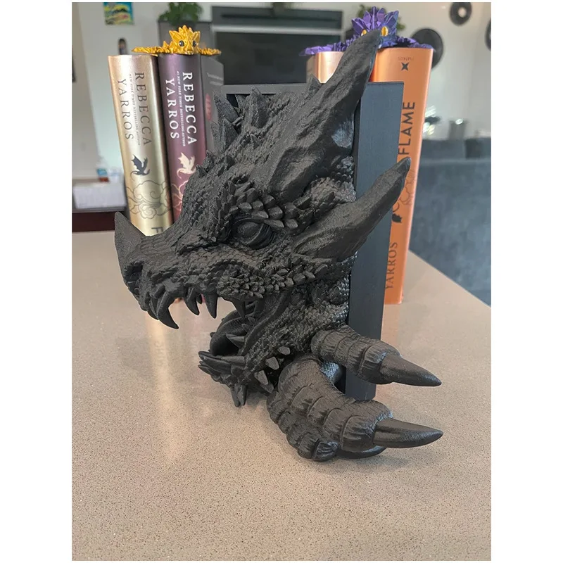 Popular Products Resin Crafts Longmei Home Decoration Magic Dragon Book Holder Small Ornaments