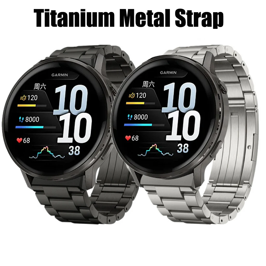 التيتانيوم حزام معدني ل Garmin Venu 4 45 مللي متر الفاخرة الأعمال سوار معصمه ربط سوار لهواوي ساعة GT 6 5 20/22 مللي متر