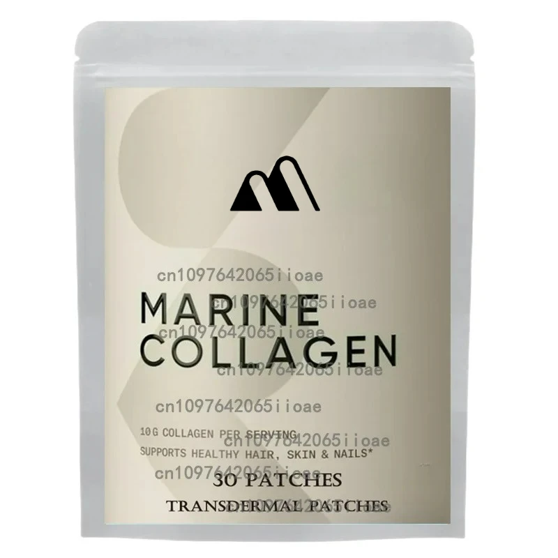 

30 Patches Marine Collagen Transdermal Patches With Biotin, Resveratrol Hair Skin, Skin Anti Ageing