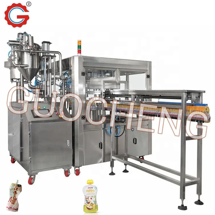 Mesin Pengisian Cairan Milk Automatic Spout Pouch Liquid  Filling Machine