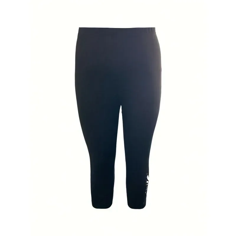 حجم كبير 1XL-5XL المرأة موضة بلون السراويل الضيقة السيدات عادية الراحة طماق المرأة السراويل الضيقة سبع نقاط طماق