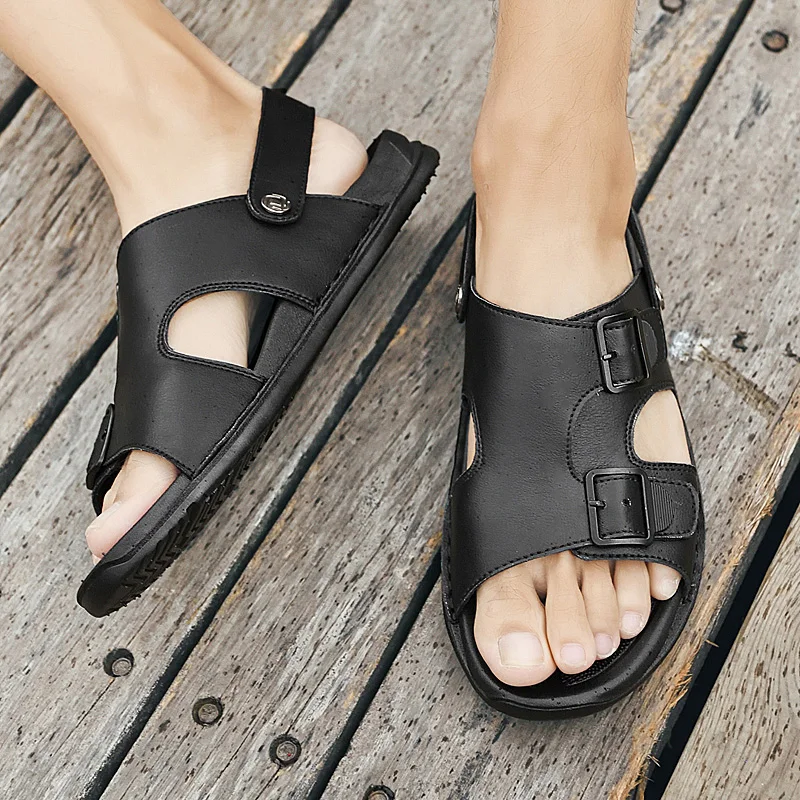 صنادل رجال الأعمال الصيفية الراحة اليومية الترفيه مكتب الأعمال في الهواء الطلق الترفيه الشارع المشي أحذية جديدة ذات جودة ساخنة