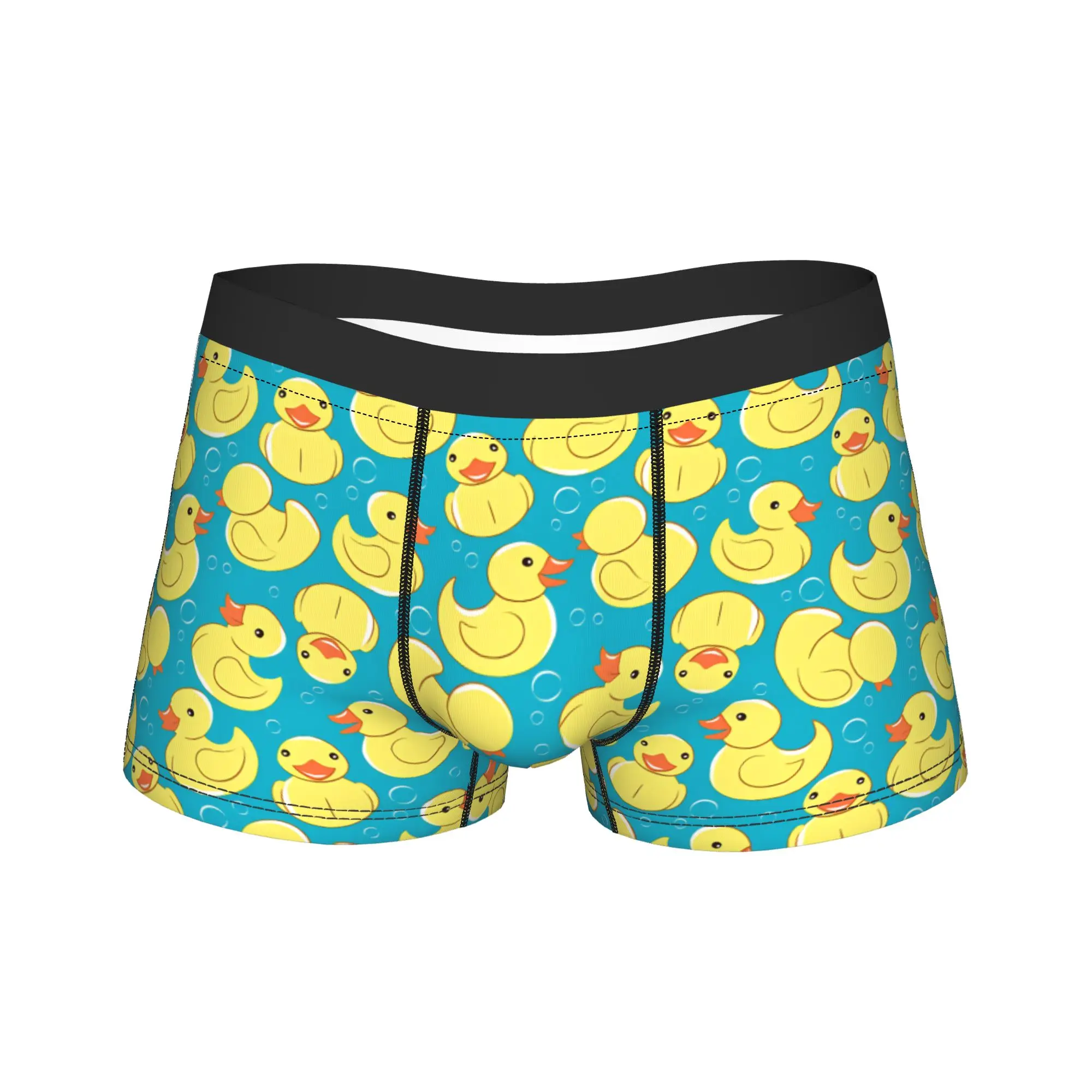 Rubber Duck Funny Animal Underwear  Men Panties Customs Novelty Trunk Quality Shorts Briefs Big Size 2XL