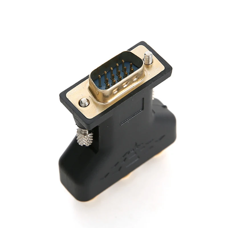 HD15-Pin Vga Male to Rca Female Adapter VGA to 3 RCA AV Converter for PC Computer