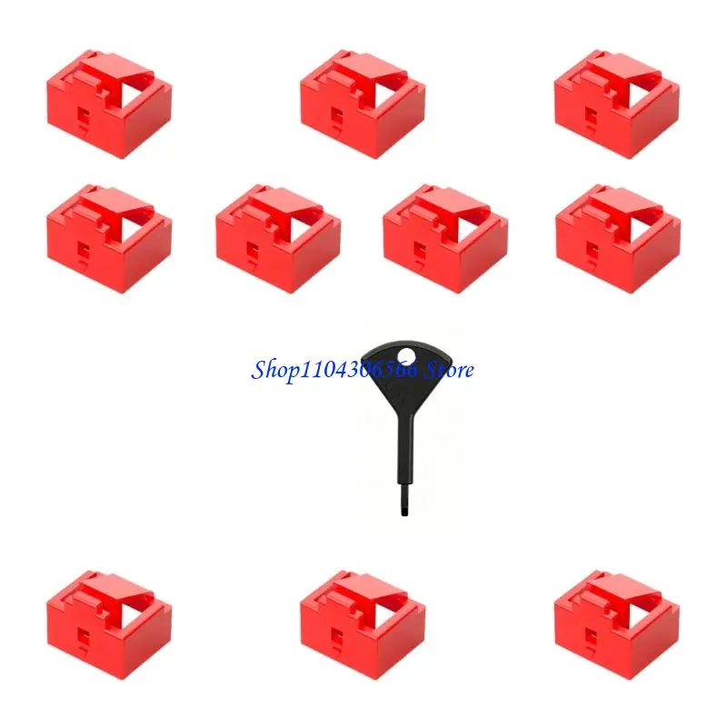 02DD 10Pcs Standard Size RJ45 Networking Plugs Protectors For Routers Switches And