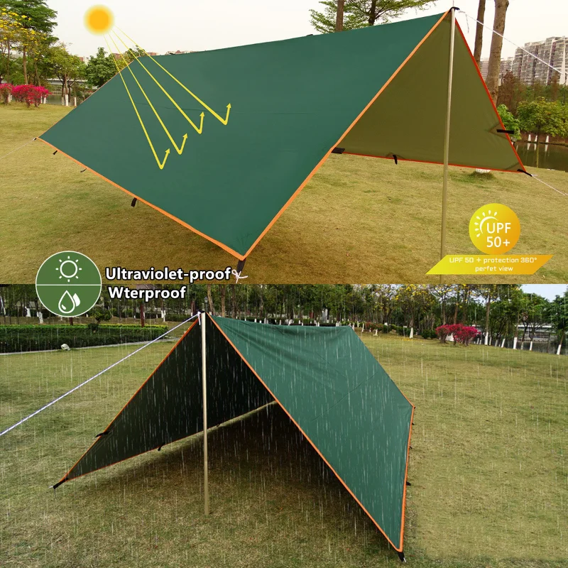 4x3m 3x3m Awning Waterproof Tarp Tent Shade Ultralight Garden Canopy Sunshade Outdoor Camping Tourist Beach Sun Shelter