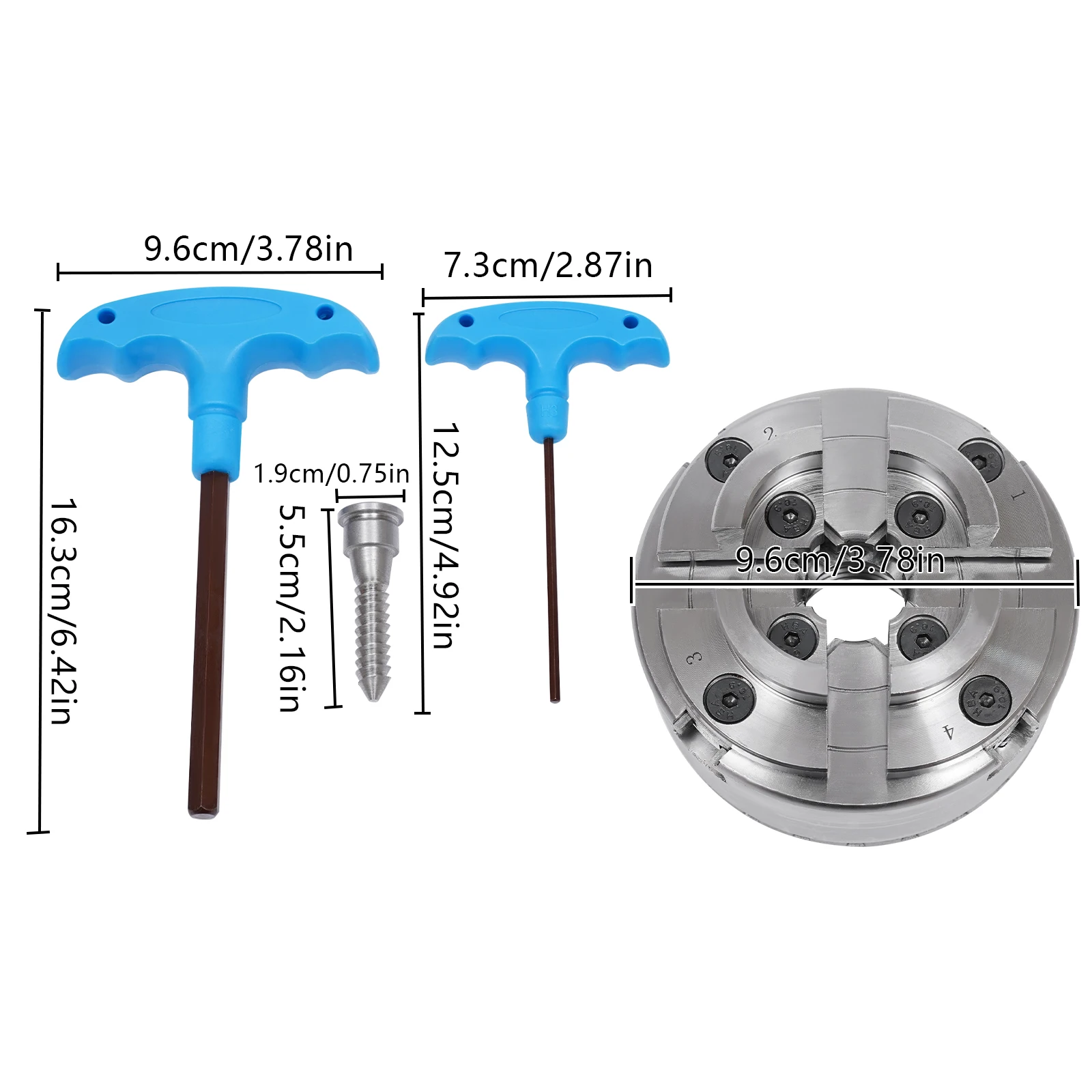 Holzdrehmaschinen-Spannfutter | M33 Gewinde 4-Klauen Selbstzentrierendes 45-81mm Spannfutter – Detail 1