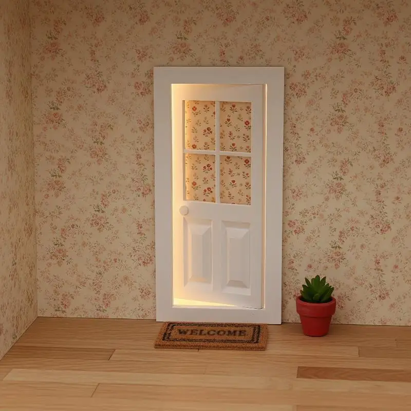 1:12 Dollhouse Miniature DIY Plain Door Durable Dolls House Furniture Accessories Model Toys Dollhouse Decoration