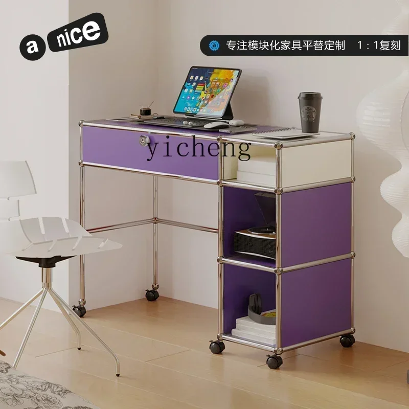 

1medieval 1 cosmetic table module combination stainless steel office writing desk computer desk