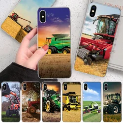 Farm Vehicle Tractor Soft Phone Case For iPhone 11 17 Air 17E 16E 16 Pro Max 15 + 14 Plus 13 12 Apple 7 SE 8 Fundas Coque 11 17