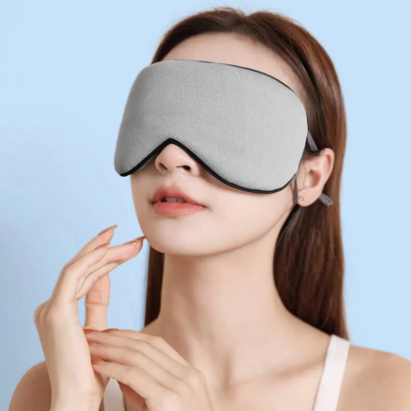 1Pc Sleep Mask Natural Sleeping Eye Mask Eyeshade Cover Shade Double-sided Available Breathable Blindfold Travel Rest Eye Patch