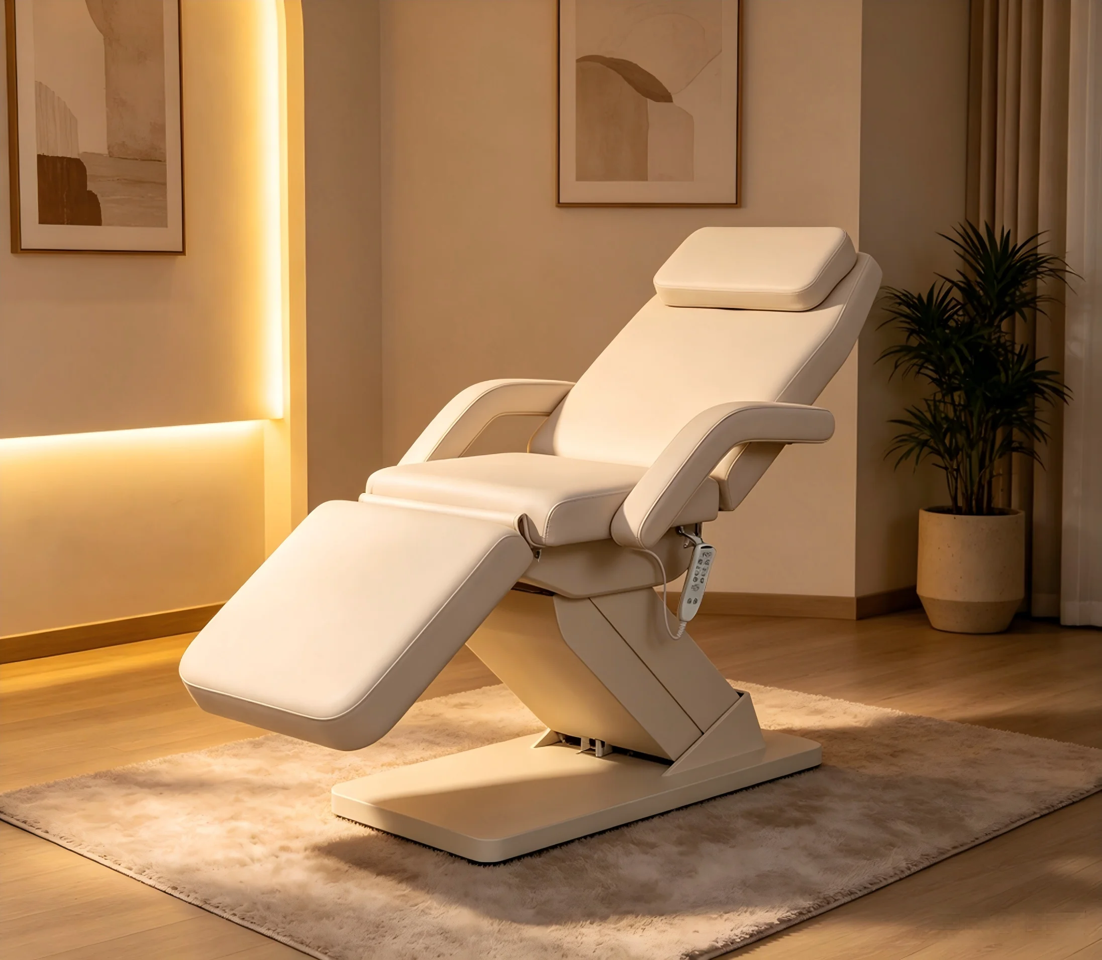Stable Supply Customizable 3 Motors Electric Facial Bed Beauty Salon Massage Chair Adjustable Reclining Treatment Bed