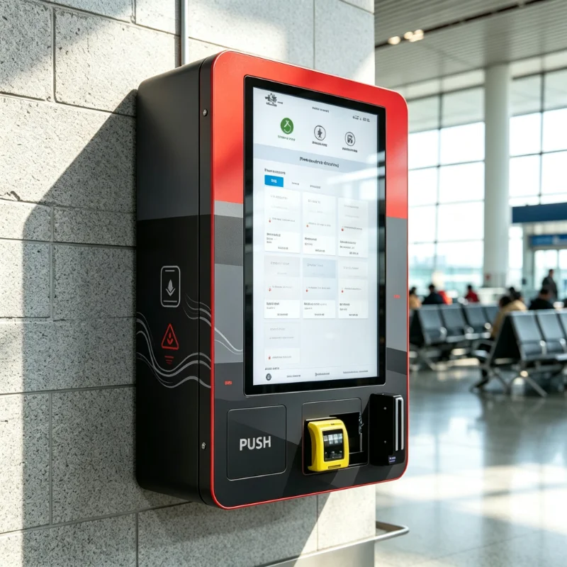 Wall‑hanging Cigarette Vending Machine, Custom 32‑inch Touch Screen, Complete Age Verification and Card Reader Assembly