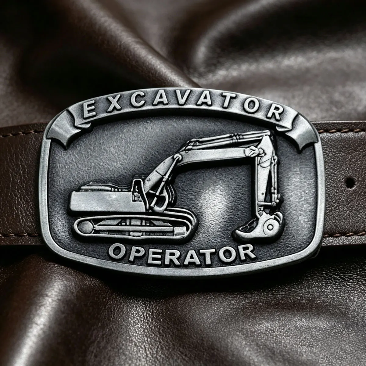 Retro Western Cowboy Excavator Belt Buckle - Classic Fashionable Leather Accessory Trendy Dropshipping Item