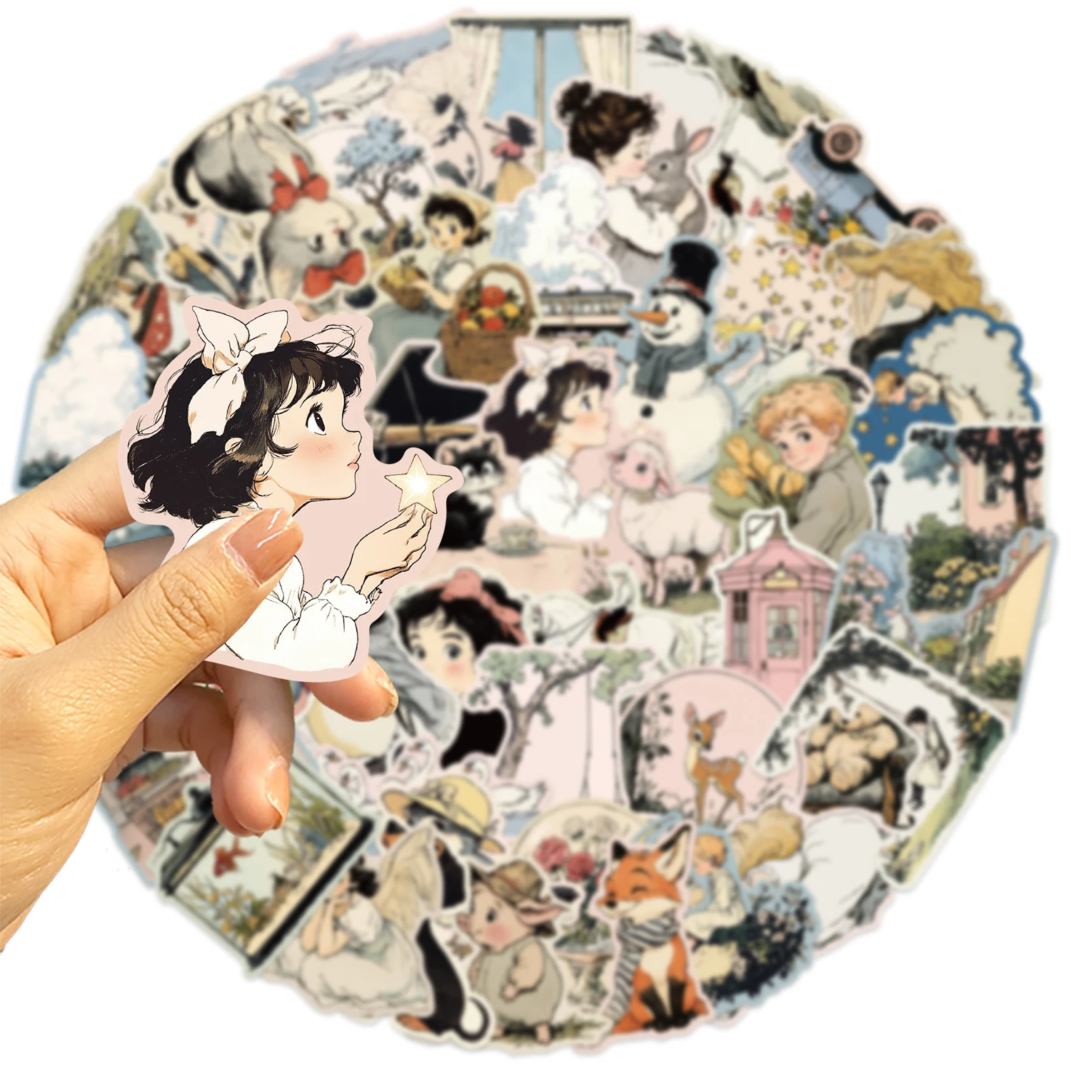 50/100PCS Comic World Sticker Graffiti Esthetische Lezen Laptop Bagage Scrapbooking Decals Waterdichte Bagage Telefoon Decals ﻿