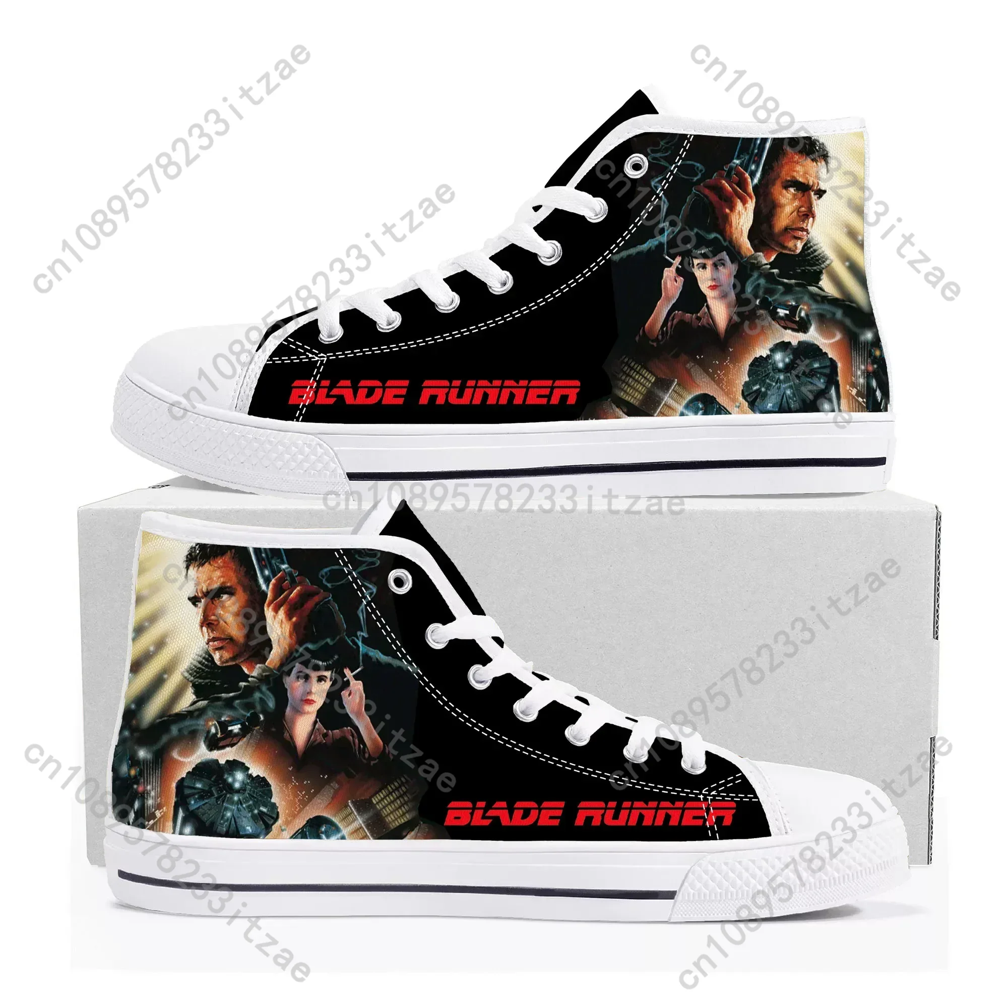 

Blade Runner Movie High Top Sneakers Mens Womens Teenager Canvas High Quality Sneaker Casual Custom Made Shoes Customize Shoe