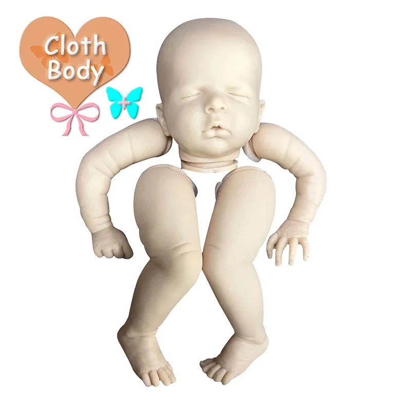 

20-дюймовый комплект куклы реборн Luisa, реалистичный, мягкий на ощупь, неокрашенный, незавершенные детали куклы «сделай сам», с тканевым корпусом, комплект Muñeca Bebe Reborn