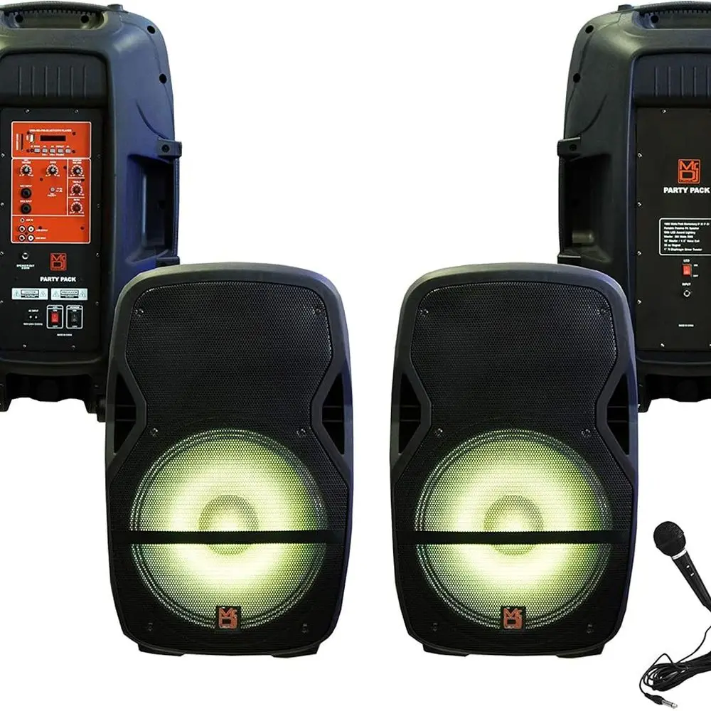 

Портативная PA-система Bluetooth 15, DJ-динамиками, микрофонными стойками и аксессуарами для вечеринок