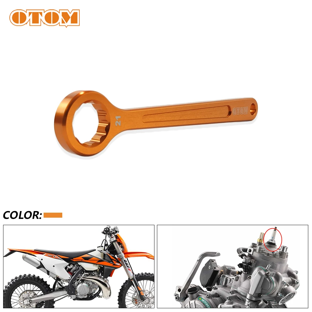 OTOM Motorcycle Spark Plug Wrench CNC Aluminum For KTM YAMAHA CRF KXF RMZ NGK BR7ES 54739093000 2 Stroke Universal Repair Tool