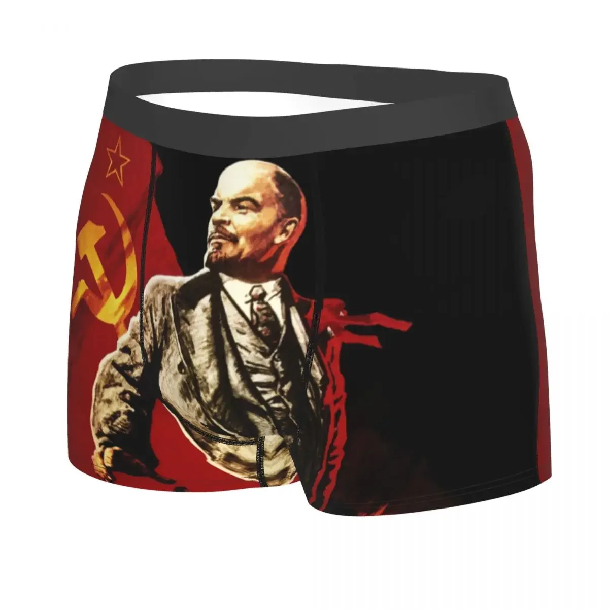 Custom Lenin Boxers Shorts Men's Russia Ussr CCCP Briefs Underwear Fashion Underpants