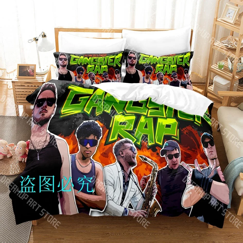 

3D Print Hip Hop Angry Geometry Dash Bedding Set Single Twin Full Queen King Size Bed Set Adult Kid Bedroom Duvetcover Sets