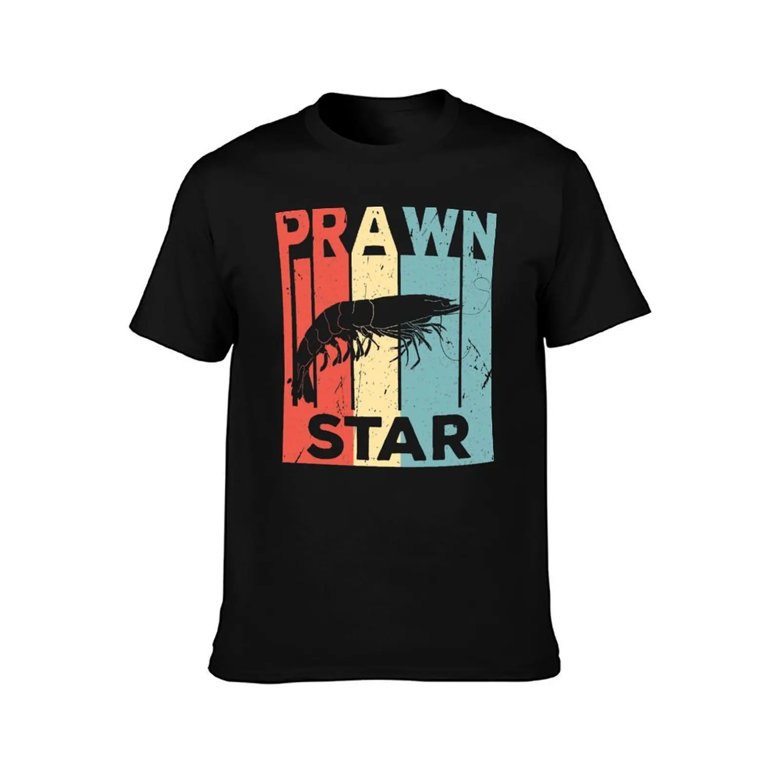 Prawn Star Vintage Retro T-Shirt, Summer Casual Cotton Tee, Oversized Streetwear Tops, Vintage Graphic Print, Unisex Men Women