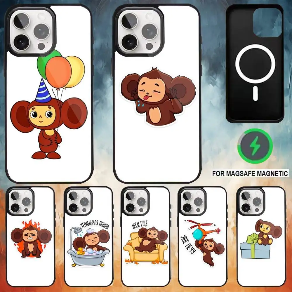 

Russia Cute C-Cheburashkas Phone Case For iPhone 17,16,15,14,13,12,Plus,Pro,Max For Magsafe Magnetic Wireless Charge