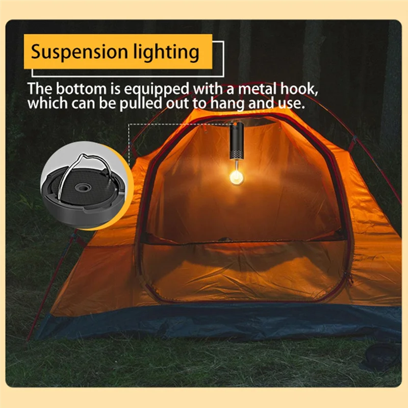 AY03-ضوء التخييم في الهواء الطلق، تلسكوبي 10000Mah مصباح خيمة التخييم القابلة لإعادة الشحن للخارجية، ضوء العمل، الطوارئ، إصلاح السيارات