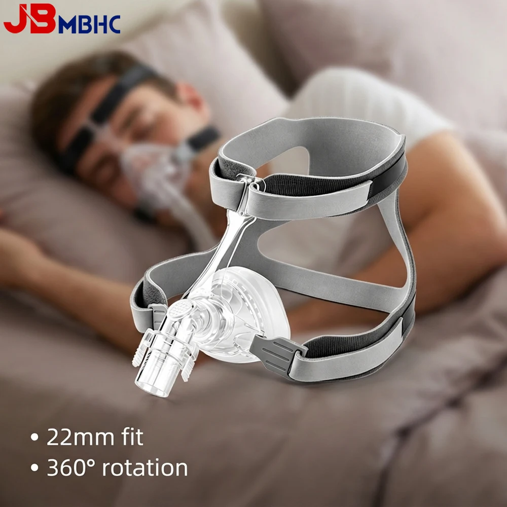 CPAP Nasal Mask with Headgear, Elbow & Silicone Cushion, Replacement CPAP Nose Mask, Universal Nasal Sleep Mask, Perfect Sealing