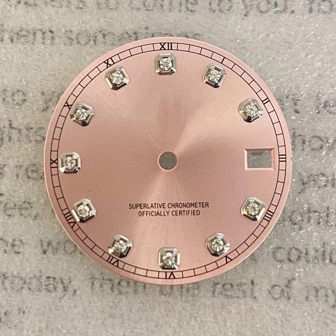 時計ムーブメント用アクセサリー,新しいダイヤモンド,グリーン,ブルー,パープル,ダイヤルまたはnh35,nh36,4r,直径28.5mm