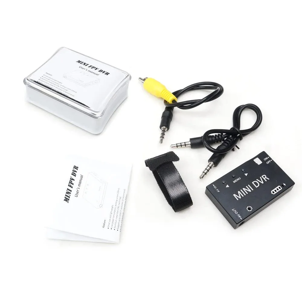 Gravador fpv mini módulo fpv dvr ntsc/pal comutável bateria embutida gravador  áudio e vídeo fpv para modelos rc corrida durável