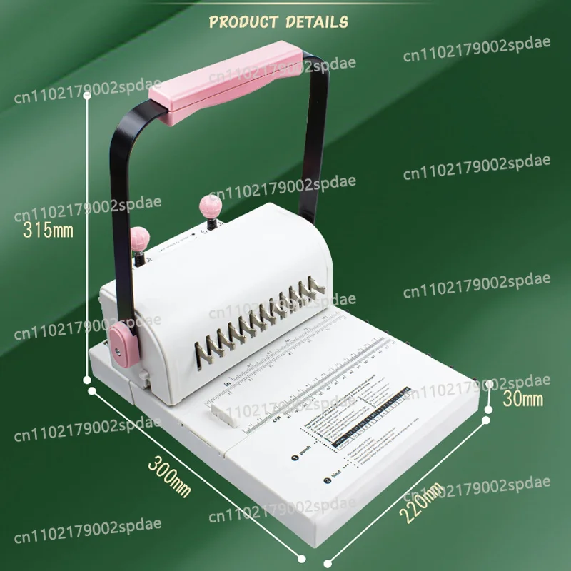 Single Pass 1 To 2 Double Wire Binding Machine For 20 Pages Book Notebook Binding Office And School Binding Equipment