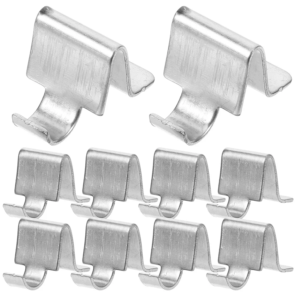

10pcs Shelf Clips for Metal Shelving Heavy Duty Iron Cabinet Accessories 8mm Thick S Hooks File Cabinets Kitchen Shelves