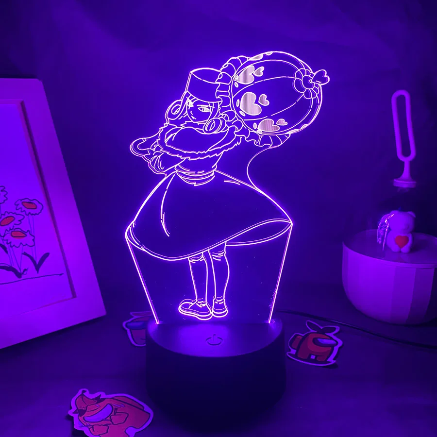 Anime Figure Juvia Lockser 3D LED  Night Lights for Kid Child Birthday Gift Bedroom Table Decor Manga Neon Lava Lamp Xmas Gift view 5