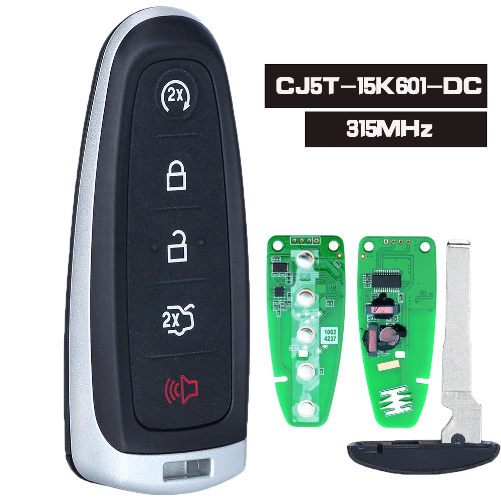 

KEYECU CJ5T-15K601-DC 315MHz ID83 Smart Key Keyless Remote for Ford Escape Focus C-MAX - 2013 2014 2015 2016 2017 164-R7995