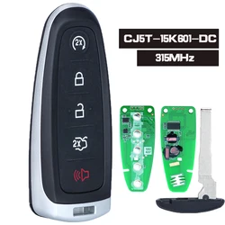 KEYECU CJ5T-15K601-DC , 164-R7995, 315MHz ID83 Smart Key Keyless Remote for Ford Escape Focus C-MAX - 2013 2014 2015 2016 2017