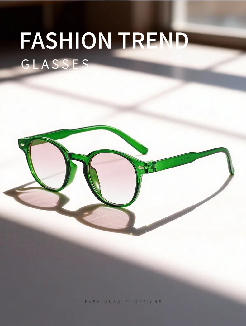 1 Stück Klassische Retro-Sonnenbrille mit Rundem Rahmen, UV-Schutz, Vielseitig für Pendler, Trendige Brille für Männer und Frauen