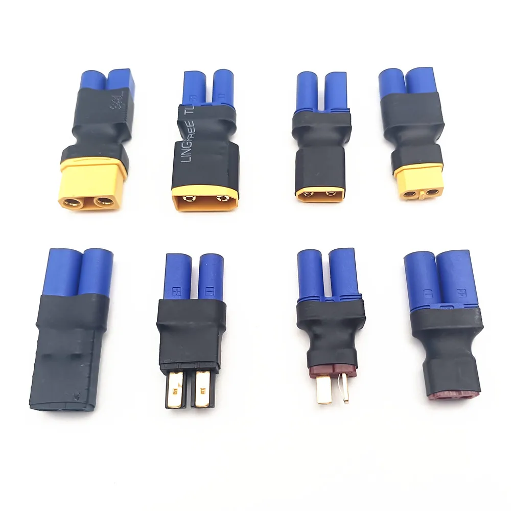 Adapter XT30 XT60 XT90 TRX T Plug Deans EC5 EC3 Female to Male HXT 4MM Connectors Plug RC Lipo Battery Control Parts DIY