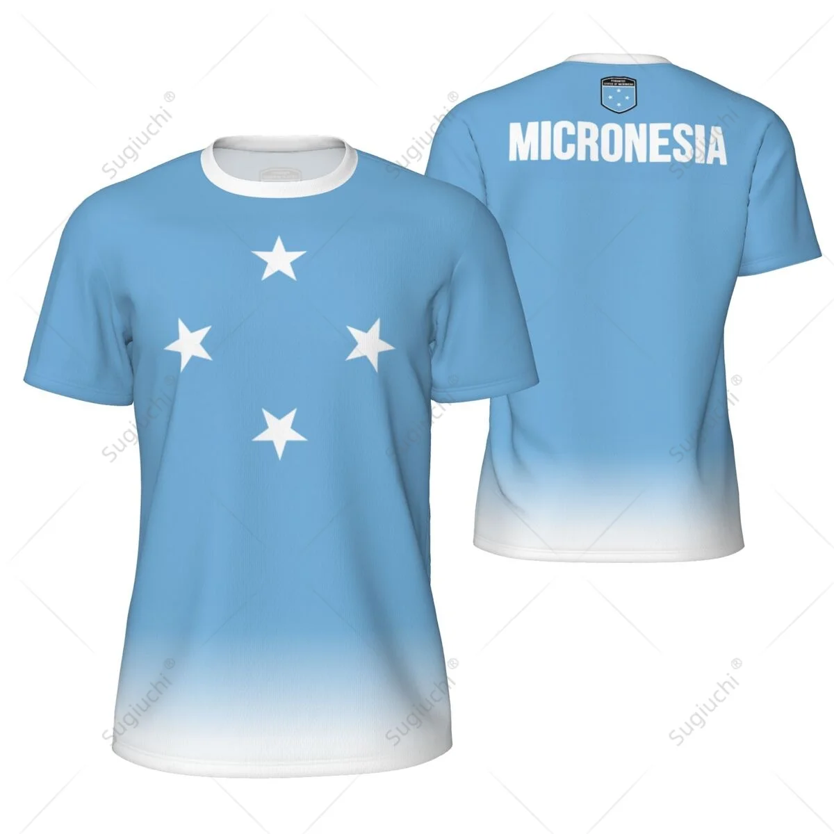 Sports Mesh T-shirt Federated States Of Micronesia Flag For Running Bike Soccer Tennis Football Fitness Tees 3D Printed Custom