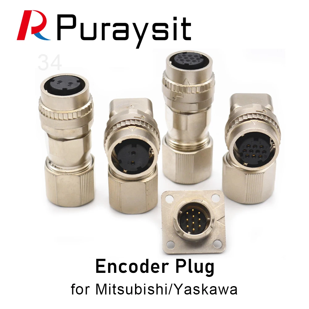 Puraysit Encoder Plug DDK-10 core 2-core SM10S CM10 Servo Motor Connector Plug