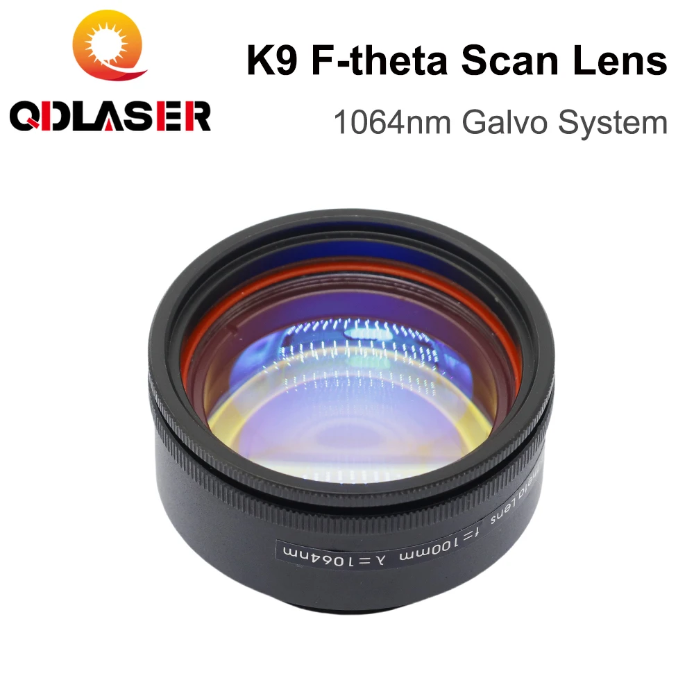 QDLASER K9 F-theta Scan Lens Thread M39 & M55 1064nm Galvo System for 1064nm YAG Optical Fiber Laser Marking Machine Parts