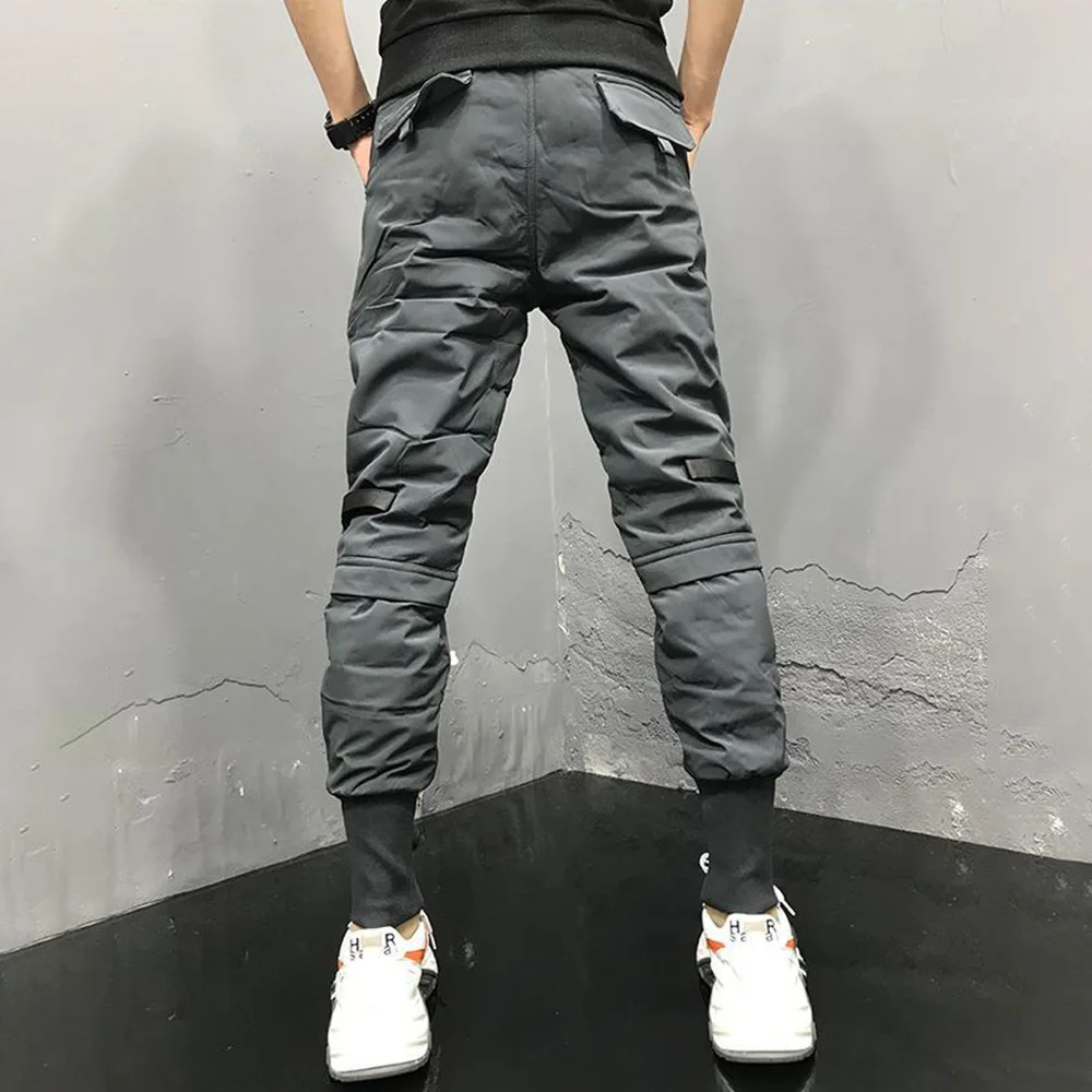 Calça grossada e algemada masculina, streetwear de jogging, simples, versátil, casual, quente, conforto, novo, 2024