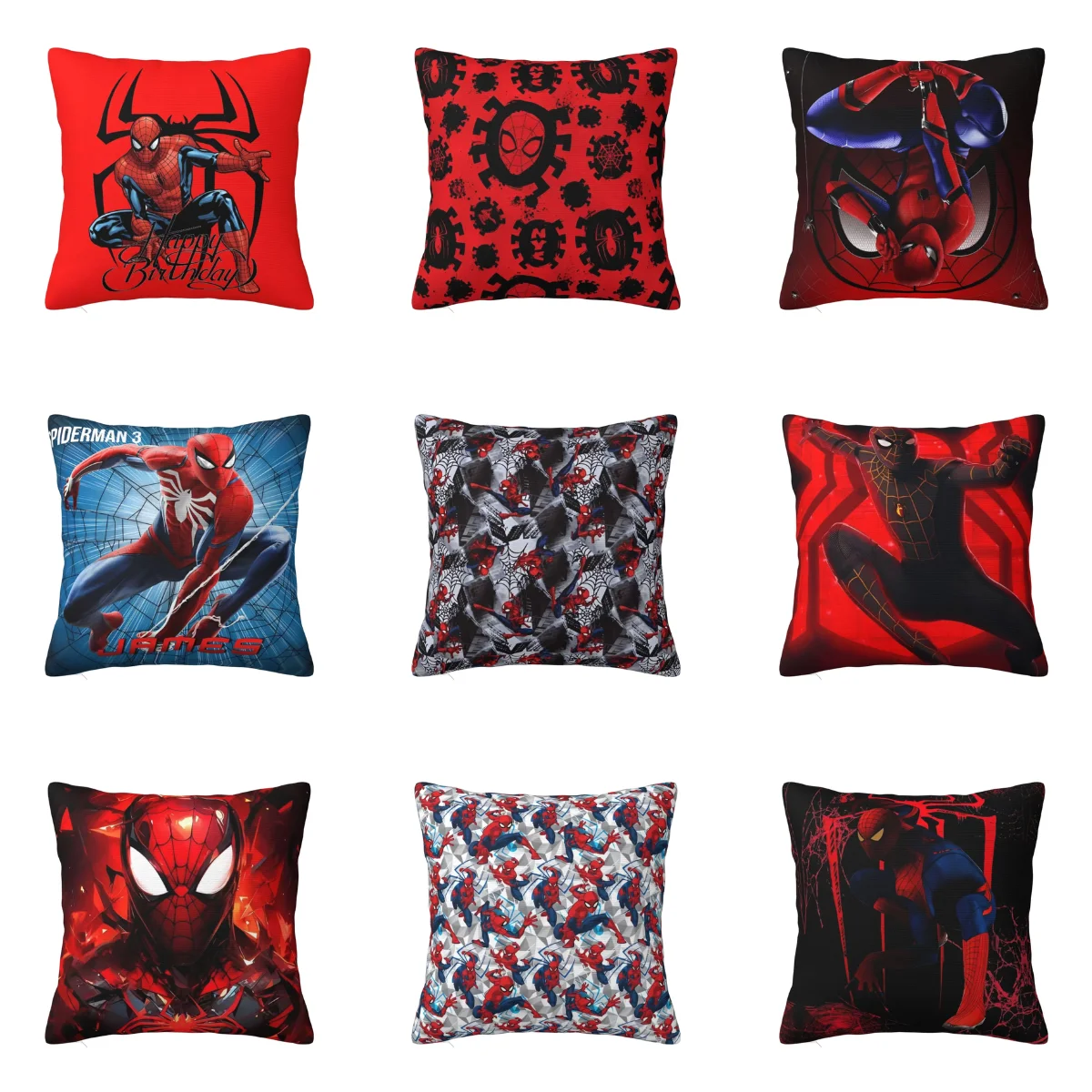 Pillow Cover The Amazing Spider-Man Design Cushion Cover Film Retro Trendy Pillow Case For Sofa Car Home Decor Pillowcases