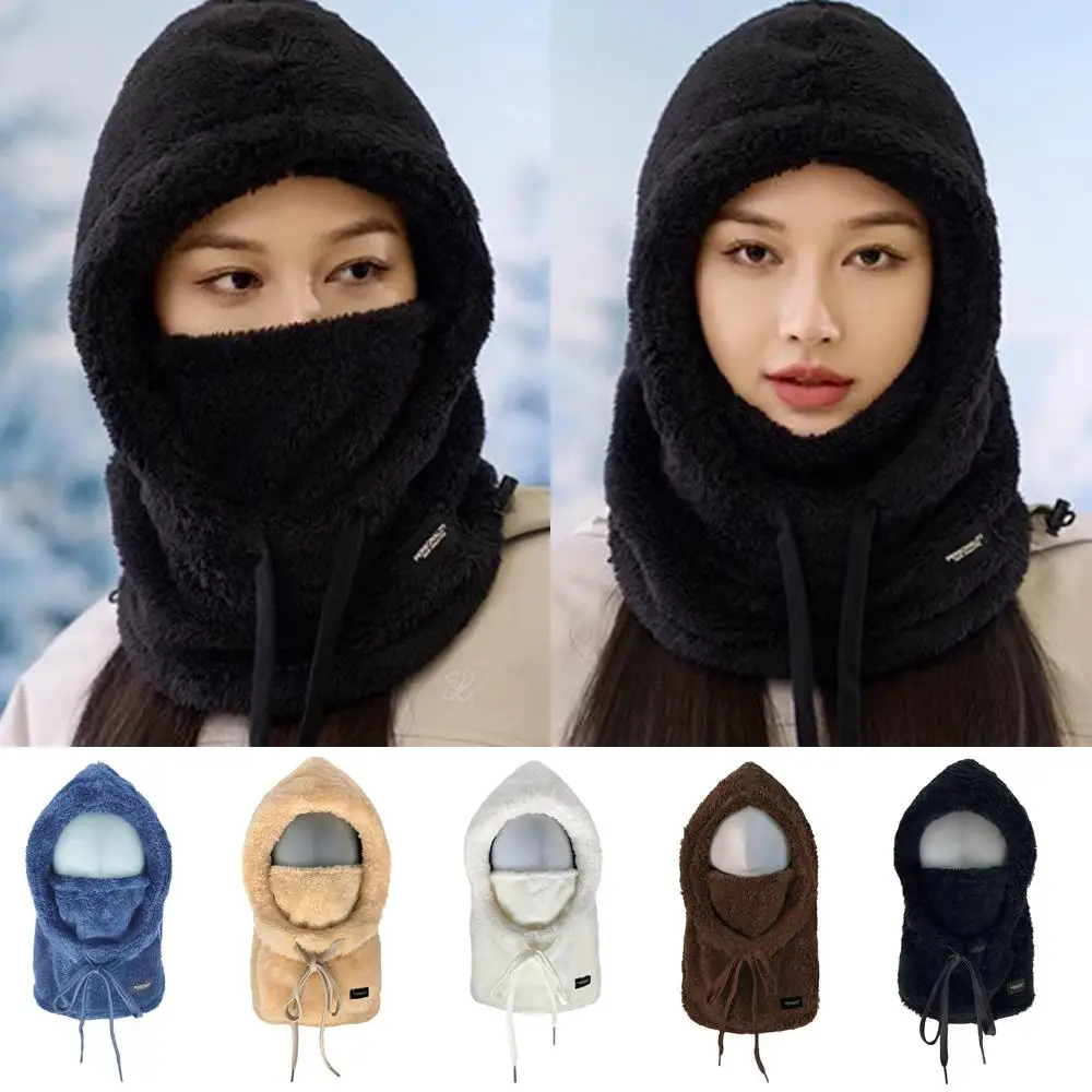 

Windproof Cap Hood Thermal Winter Balaclava Drawstring Keep Warm Ski Mask Hat Unisex 3 In 1 Balaclava Mask Hood Cap Scarf